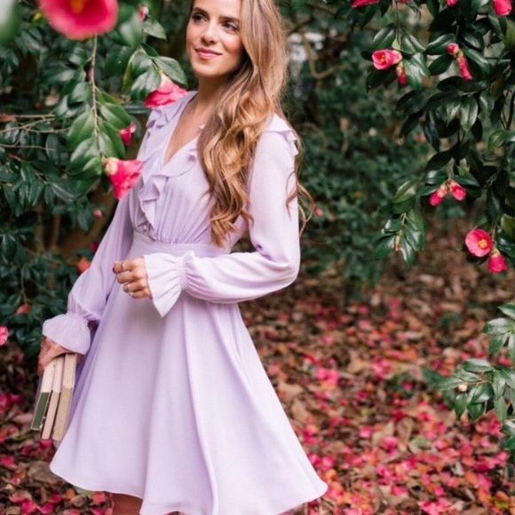 Gal Meets Glam Haley Ruffle Georgette Dress 2 - Picture 2 of 8